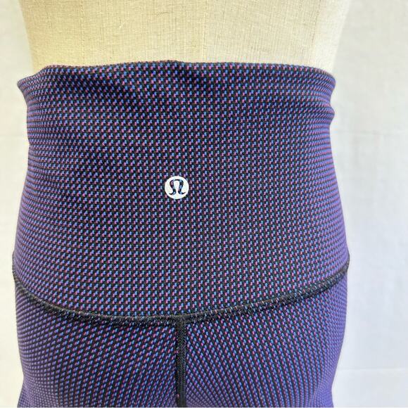 Lululemon Wunder Under Hi-Rise Tight Luon Variegated Knit Black/blue/pink Size 8 - Picture 7 of 16